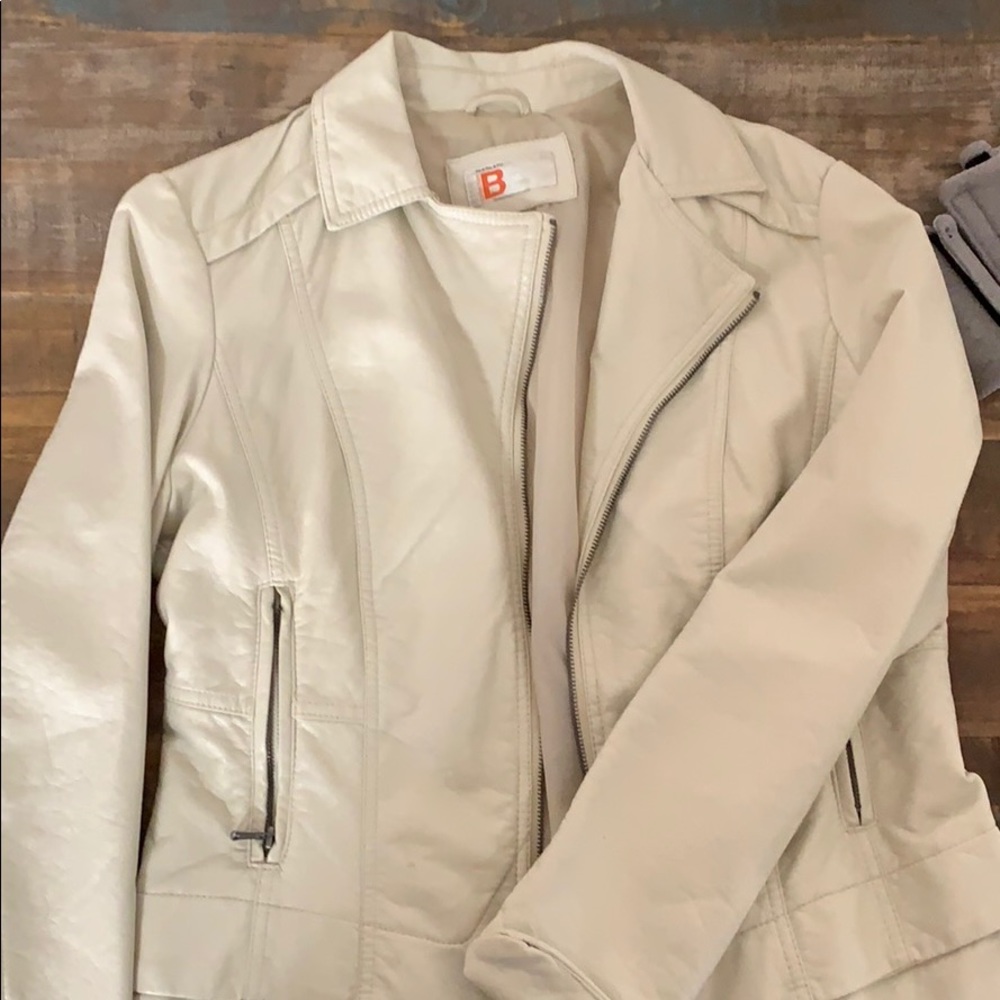 White leather jacket